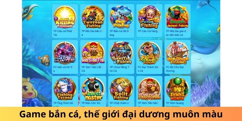 SHBet & Liên Minh OKVIP Đồng Hành Thành Công 4 Game bắn cá, thế giới đại dương muôn màu